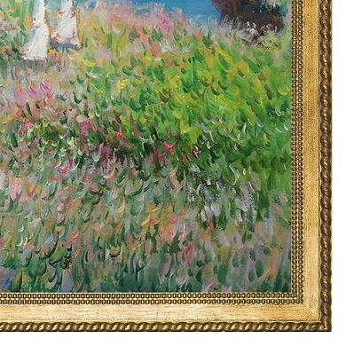 La Pastiche Cliff Walk at Pourville Claude Monet Framed Canvas Wall Art