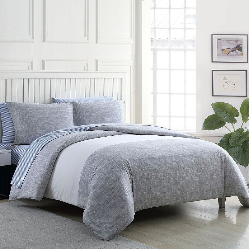 Poppy & Fritz Connery Stripe Comforter Set and Shams, Grey, King