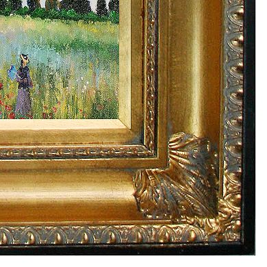La Pastiche Poppy Field in Argenteuil by Claude Monet Small Framed Wall Art