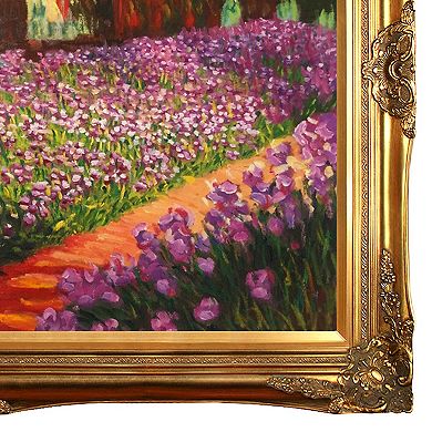 La Pastiche Artist's Garden at Giverny by Claude Monet Medium Framed Wall Art