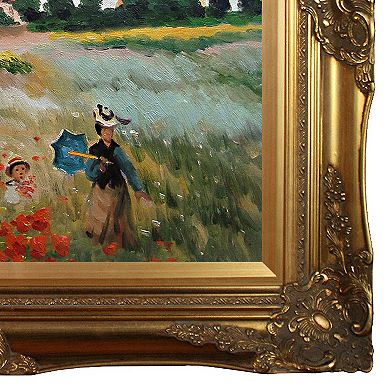 La Pastiche Poppy Field in Argenteuil Claude Monet Framed Wall Art