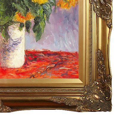 La Pastiche Sunflowers Claude Monet Framed Wall Art