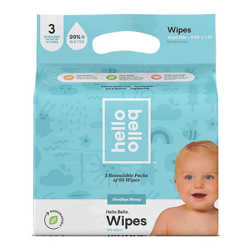 Hello Bello Baby Wipes  Unscented (Choose Your Count)