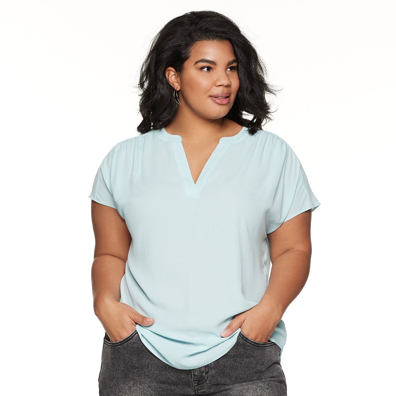 macys plus size tunic tops