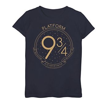 Girls 7-16 Harry Potter Platform 9 & 3/4 Line Art Graphic Tee