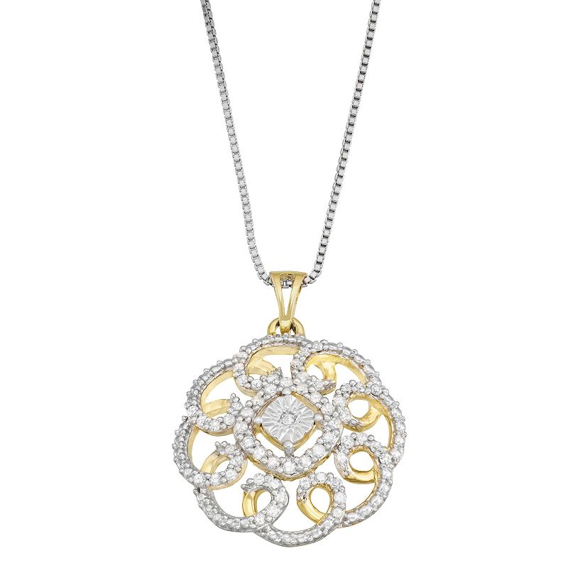 49735673 Gold Tone Sterling Silver 1/3 Carat T.W. Diamond C sku 49735673