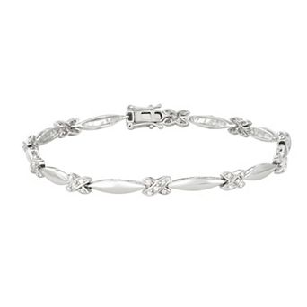 HDI Sterling Silver 1/2 Carat T.W. Diamond Bracelet
