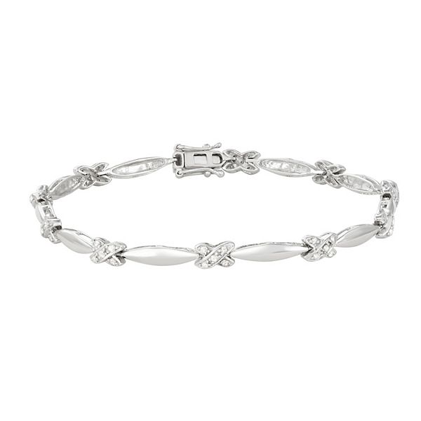 Sterling Silver 1/2 Carat T.W. Diamond Bracelet