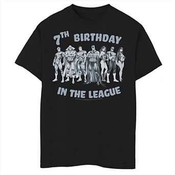 Boys 8-20 DC Comics Justice League 7th Birthday In The League Graphic Tee