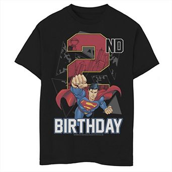 Boys 8-20 DC Comics Superman 2nd Birthday City Fill Graphic Tee