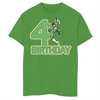 Boys 8-20 DC Comics Green Lantern 4th Birthday Hero Graphic Tee
