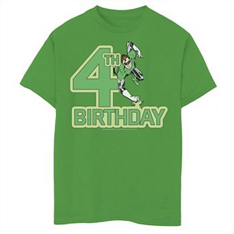 Boys 8-20 DC Comics Green Lantern 4th Birthday Hero Graphic Tee