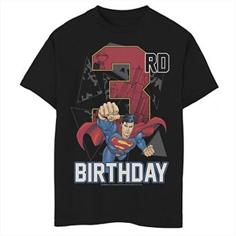 Boys 8-20 DC Comics Superman 3rd Birthday City Fill Graphic Tee