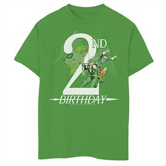 Boys 8-20 DC Comics Justice League 2nd Birthday Retro Graphic Tee