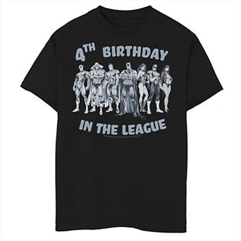 Boys 8-20 DC Comics Justice League 4th Birthday In The League Graphic Tee