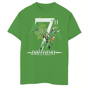 Boys 8-20 DC Comics Justice League 7th Birthday Retro Graphic Tee