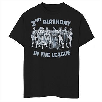 Boys 8-20 DC Comics Justice League 2nd Birthday In The League Graphic Tee