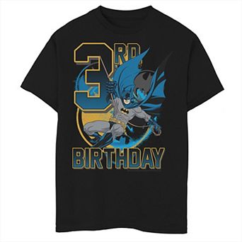 Boys 8-20 DC Comics Batman 3rd Birthday Action Shot Graphic Tee