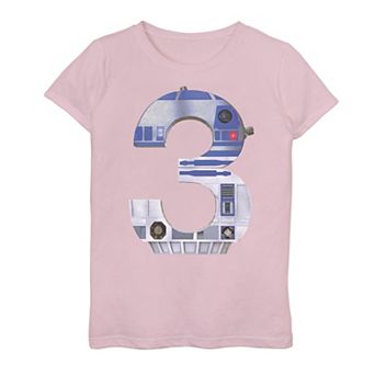 Girls 7-16 Star Wars R2-D2 Droid Third Birthday Graphic Tee