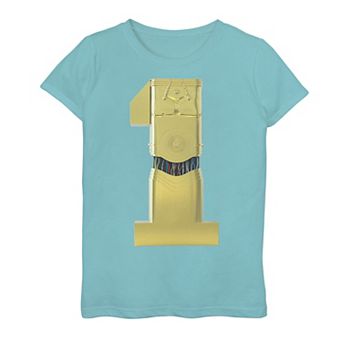 Girls 7-16 Star Wars C-3PO Golden First Birthday Graphic Tee