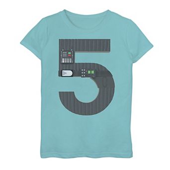 Girls 7-16 Star Wars Darth Vader Fifth Birthday Graphic Tee