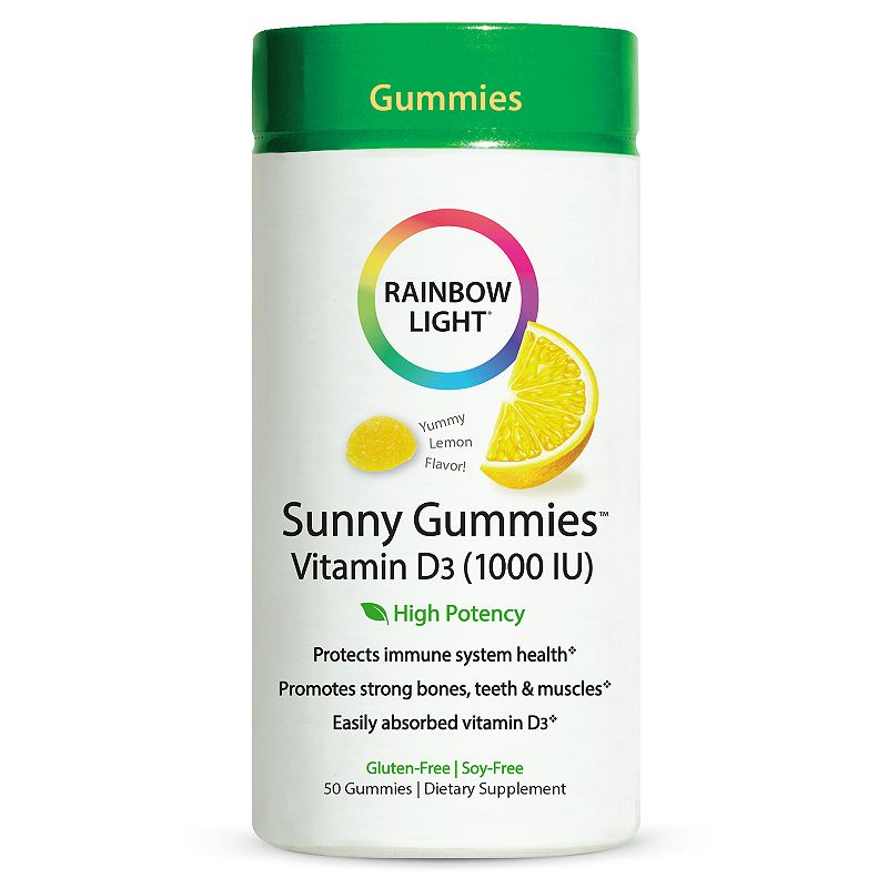 UPC 021888120628 product image for Rainbow Light Sunny Vitamin D3 Gummies - Lemon, Multicolor, 50 CT | upcitemdb.com