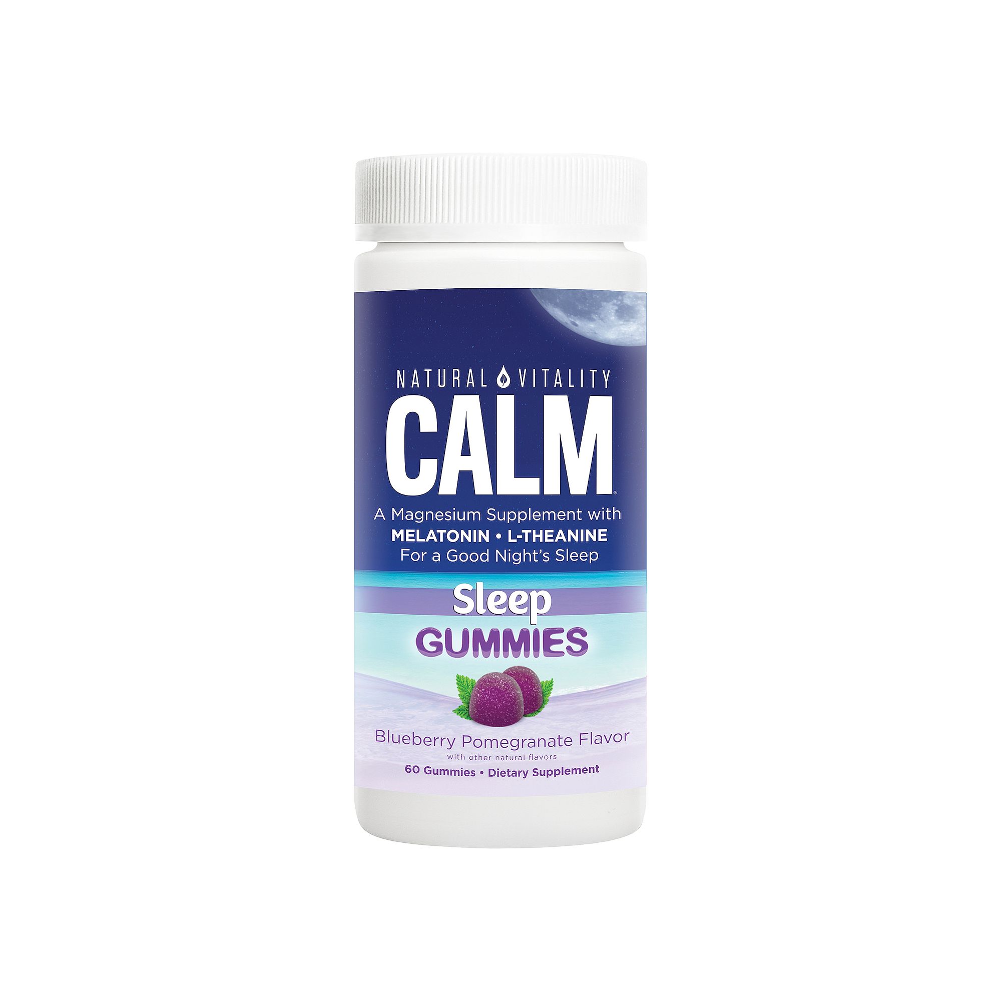 Natural Vitality Calm Sleep Gummies - Blueberry Pomegranate, Blueberry Red