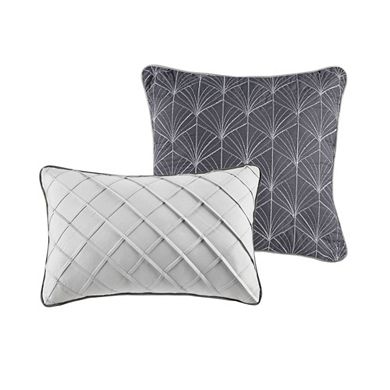 Madison Park Maisie 12-Piece Jacquard Complete Comforter Set with Bed Sheet Set and Throw Pillow