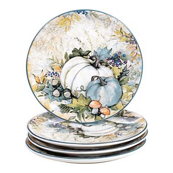 Certified International Harvest Gathering 4 pc Salad Plate Set
