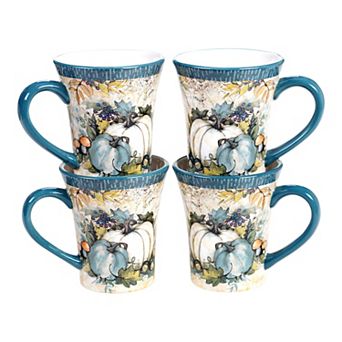 Certified International Harvest Gathering 4 pc Mug Set