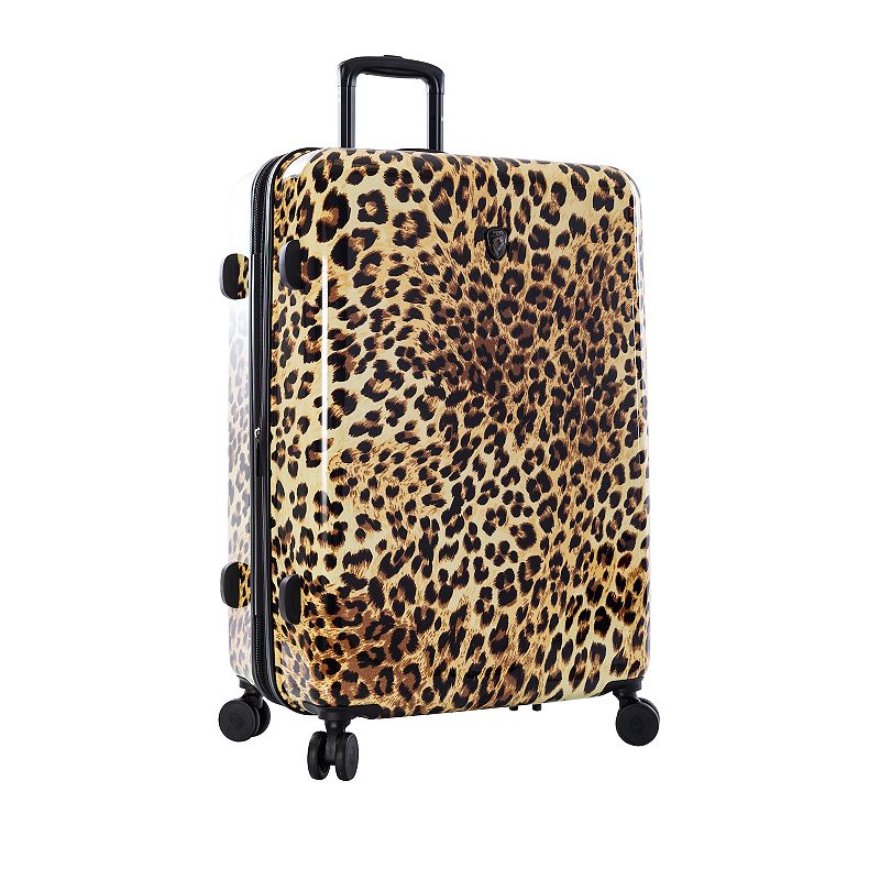 Heys Leopard Hardside Spinner Luggage, Brown, 21 Carryon