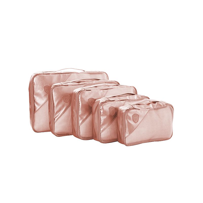Heys Metallic 5-piece Packing Cube Set, Light Pink