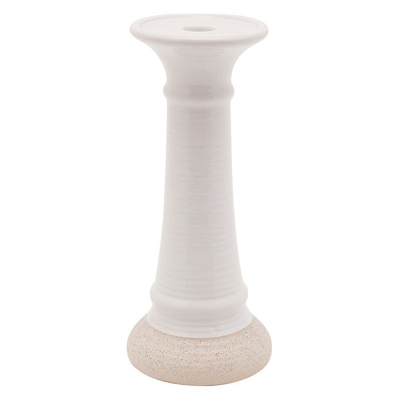 Sonoma Goods For Life Ceramic Pillar Candle Holder, White, Large