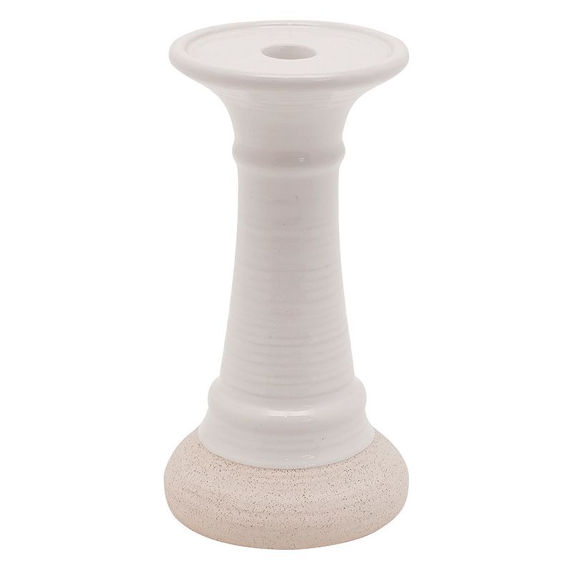 Sonoma Goods For Life Ceramic Pillar Candle Holder, White, Small