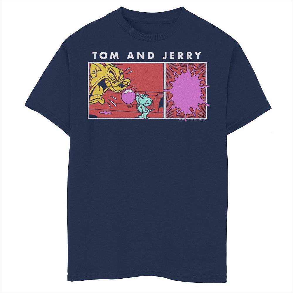 New Tom & Jerry Graphic Tee Cotton Blend Red ;;; L