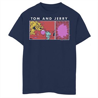Boys 6-20 Tom & Jerry Abstract Color Comic Panel Graphic Tee