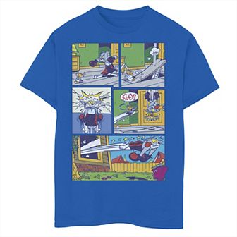 Boys 8-20 Tom & Jerry Boxing Comic Panels Graphic Tee
