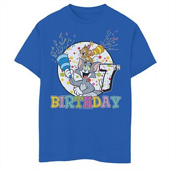 Boys 8-20 Tom & Jerry 7th Birthday Tee
