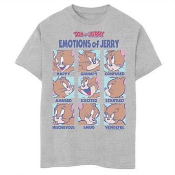 Boys 6-20 Tom & Jerry Emotions Of Jerry Box Up Graphic Tee