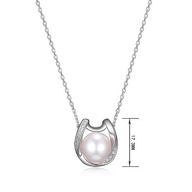 Maralux Sterling Silver Freshwater Cultured Pearl & Diamond Accent Necklace