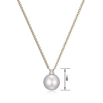 Maralux 18k Gold Over Sterling Silver Freshwater Cultured Pearl Necklace