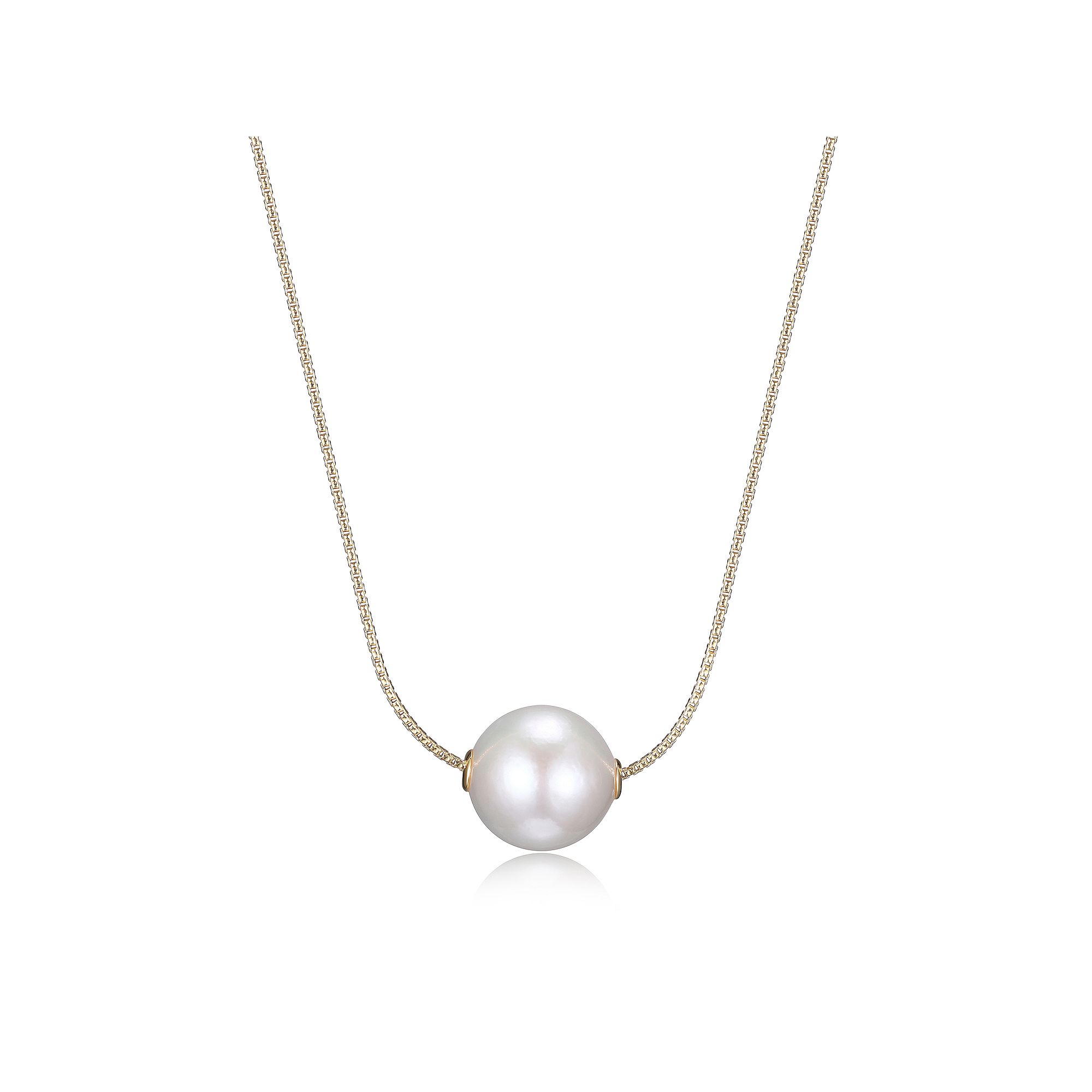 Maralux 18k Gold Over Sterling Silver Freshwater Cultured Pearl & Diamond 