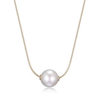 Maralux 18k Gold Over Sterling Silver Freshwater Cultured Pearl & Diamond Accent Necklace
