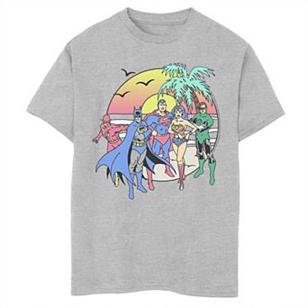 Boys 6-20 DC Comics Justice League Sunset Beach Portrait Graphic Tee