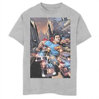 Boys 8-20 DC Comics Superman Flashing Lights Poster Graphic Tee