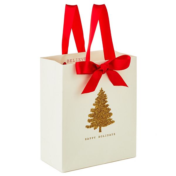 Small Reusable Eco Friendly Christmas Shopping/Gift Bag - Golden