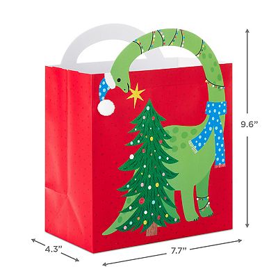 Hallmark Tree Decorating Dinosaur Medium Christmas Gift Bag