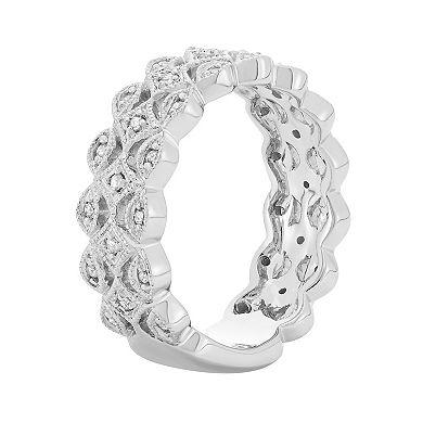 HDI 10k White Gold 1/5 Carat T.W. Diamond Band Ring