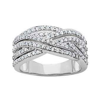 HDI 10k White Gold 3/4 Carat T.W. Diamond Band Ring