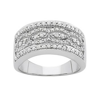 HDI 10k White Gold 7/8 Carat T.W. Diamond Band Ring